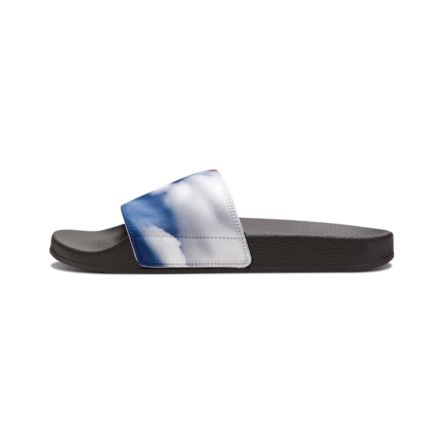 Men's PU Slide Sandal with American Flag in clouds form