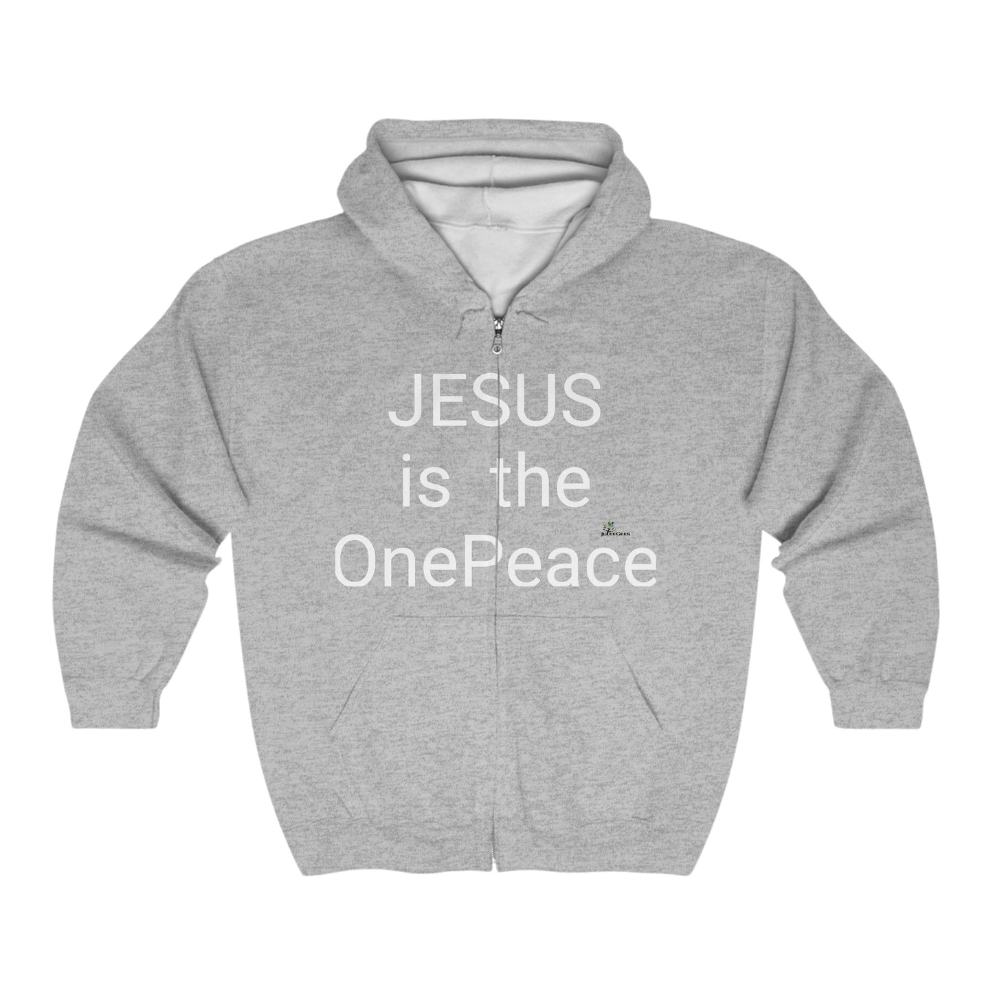 Unisex Heavy Blend™ Full Zip Hooded Sweatshirt. Jesus is the one-peace.