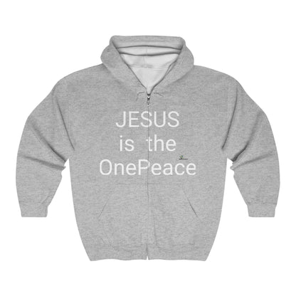 Unisex Heavy Blend™ Full Zip Hooded Sweatshirt. Jesus is the one-peace.