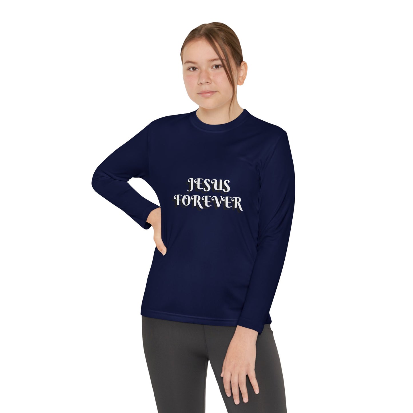 Youth Long Sleeve Tee - Jesus Forever Christian Shirt