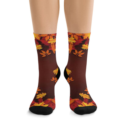 sock Fall leaves brown Recycled Poly Socks