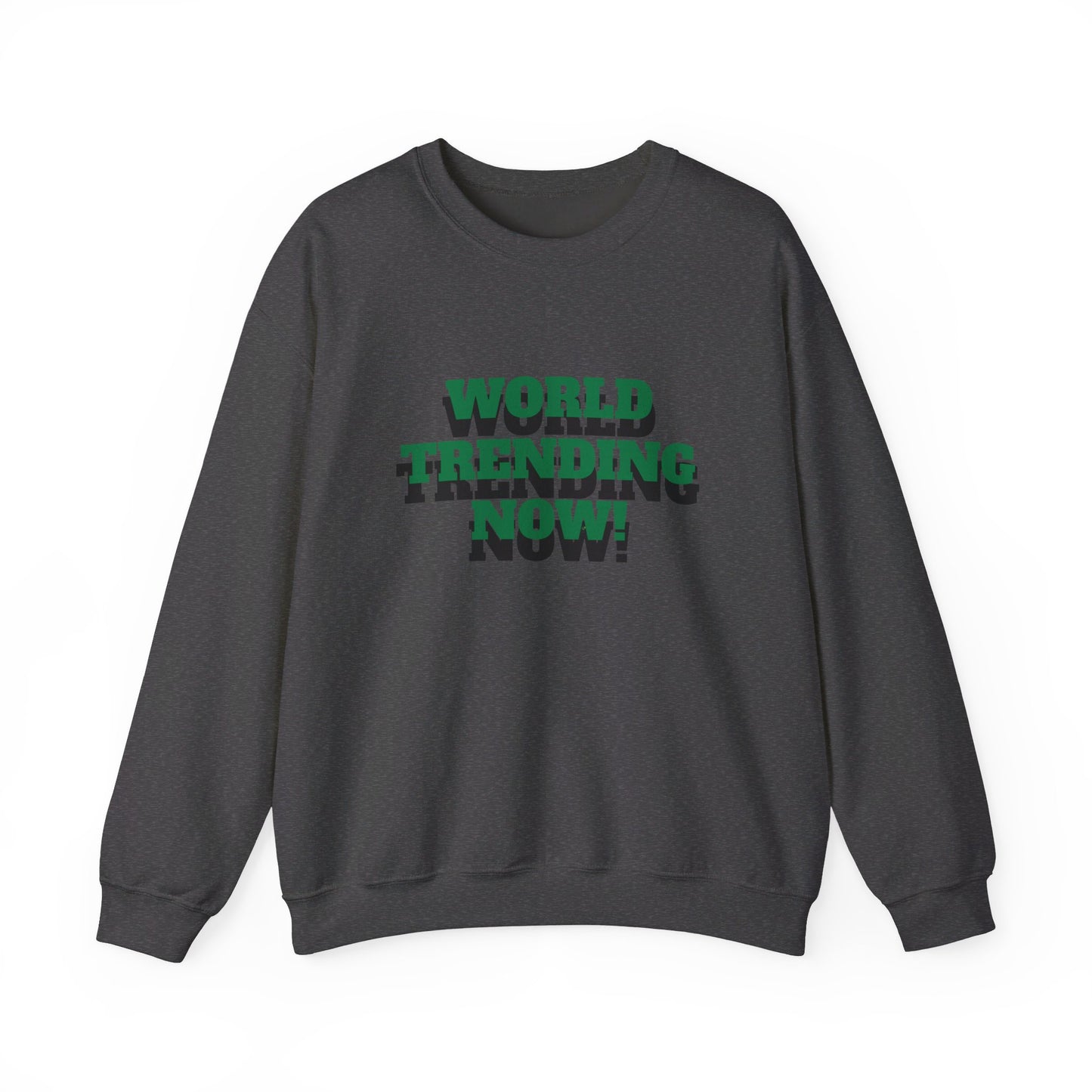 Unisex Heavy Blend™ Crewneck Sweatshirt World Trending! with lady world