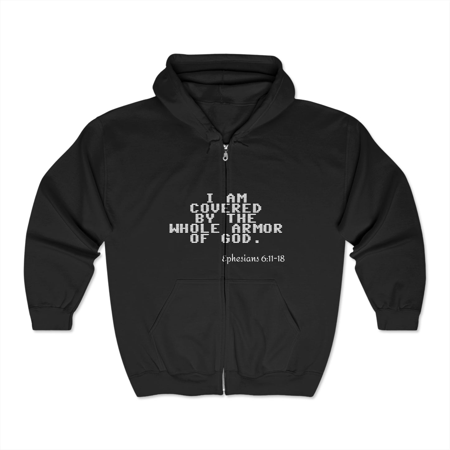 Unisex Heavy Blend™ Full Zip Hooded Sweatshirt         The whole armor of God Ephesians 6:11-18