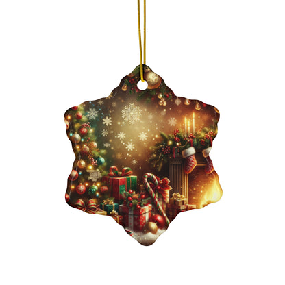 Ceramic Ornament, 3 Shapes Christmas background