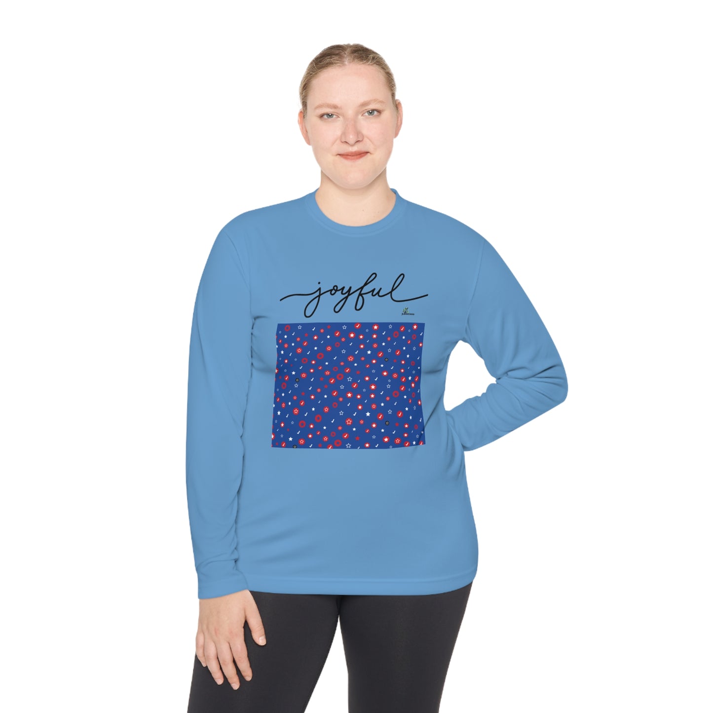 Unisex Lightweight Long Sleeve Tee Blue print