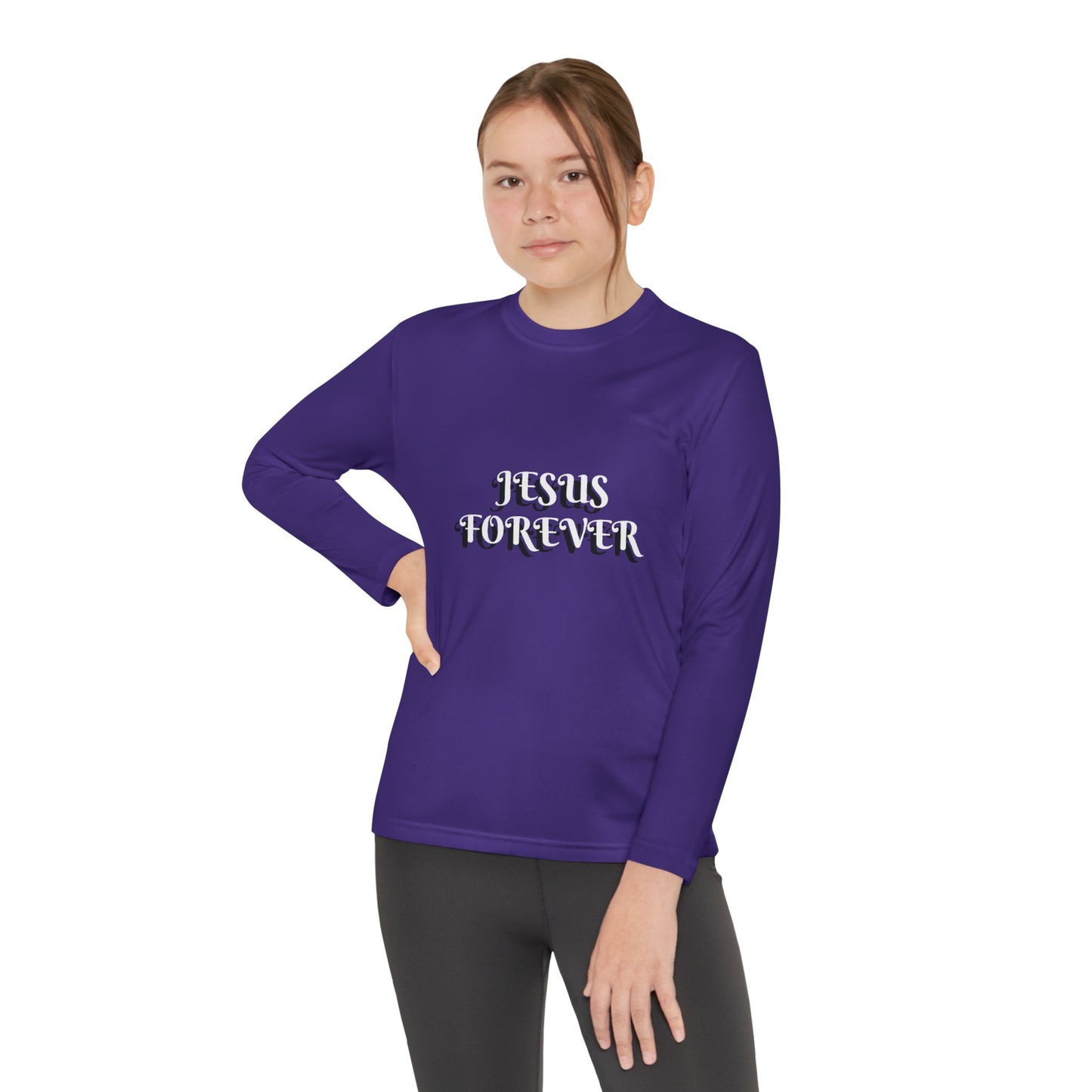 Youth Long Sleeve Tee - Jesus Forever Christian Shirt