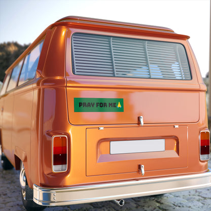 Bumper Stickers with Pray for me green background
