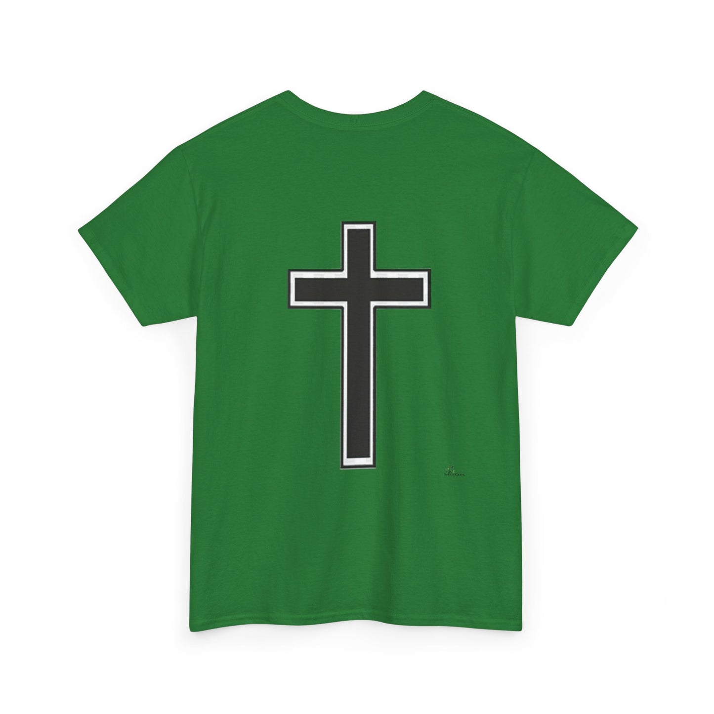 Unisex Heavy Cotton Tee.  Jesus loves everyone  Red letters