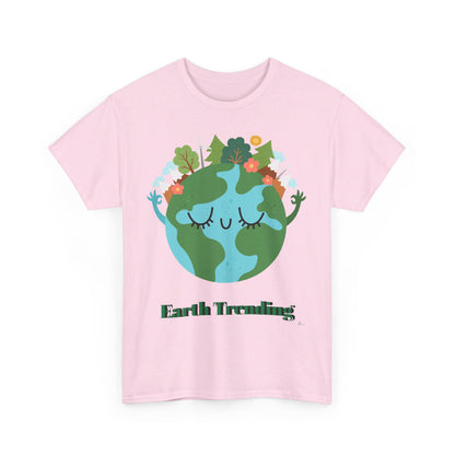 Unisex Heavy Cotton Tee Earth trending! Let's keep it green.