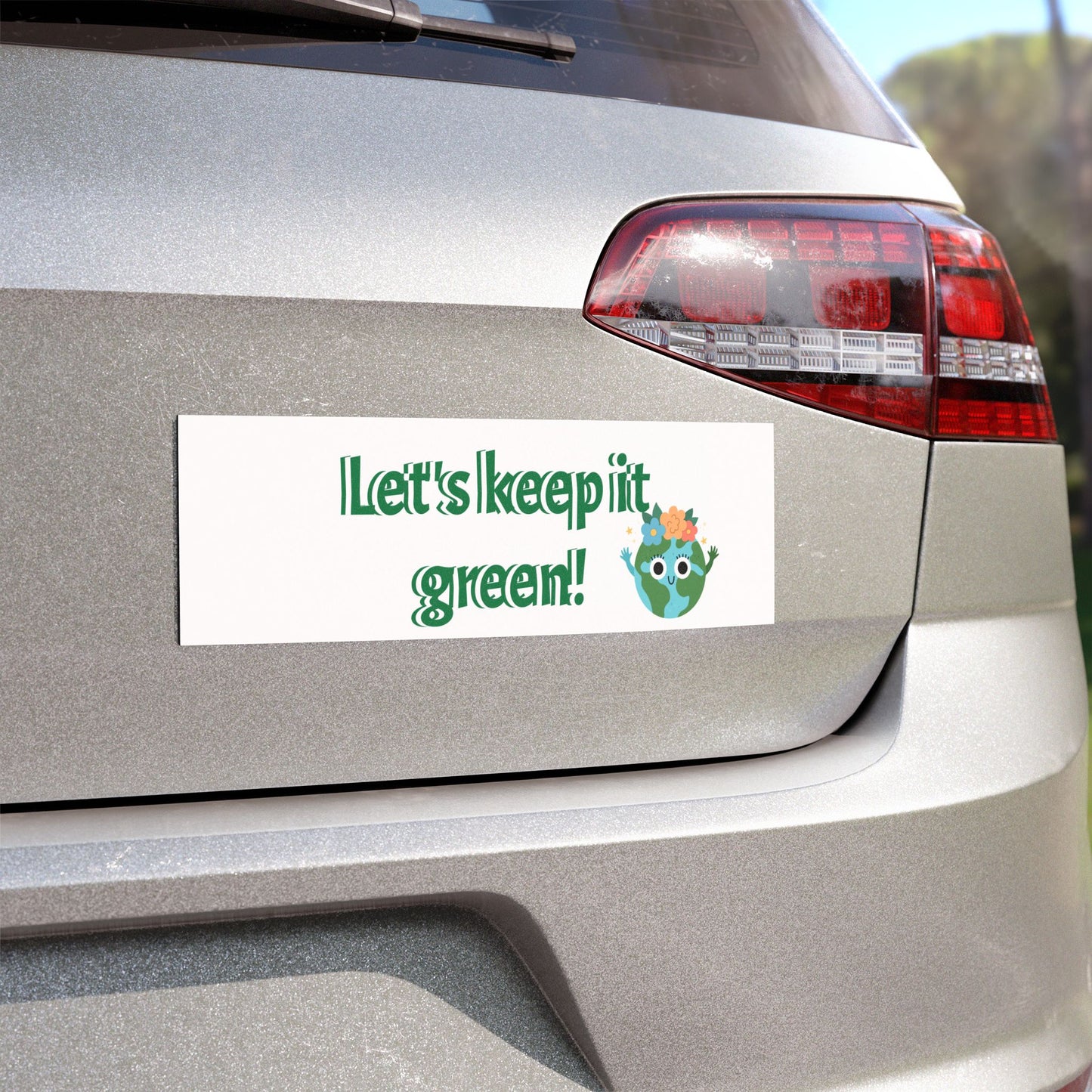 Car Magnets American Flag let's keep it green