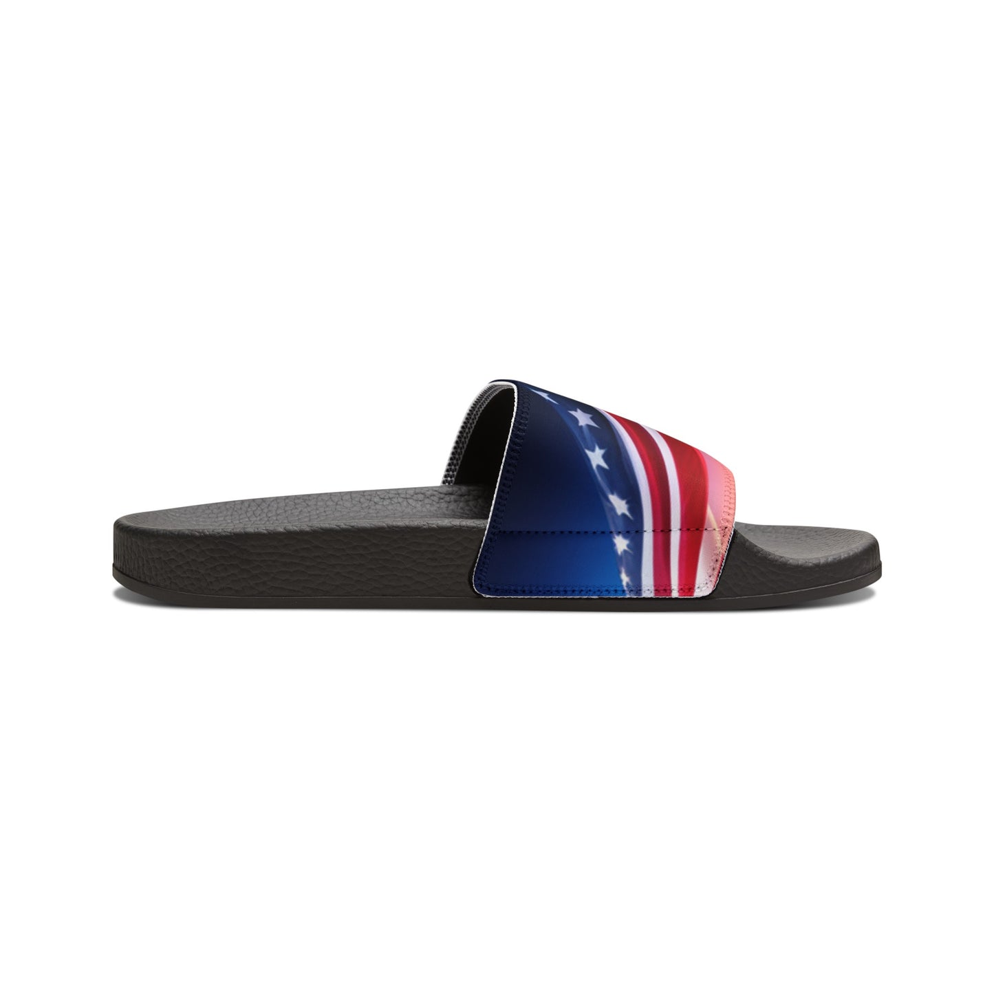 Men's PU Slide Sandal with American flag