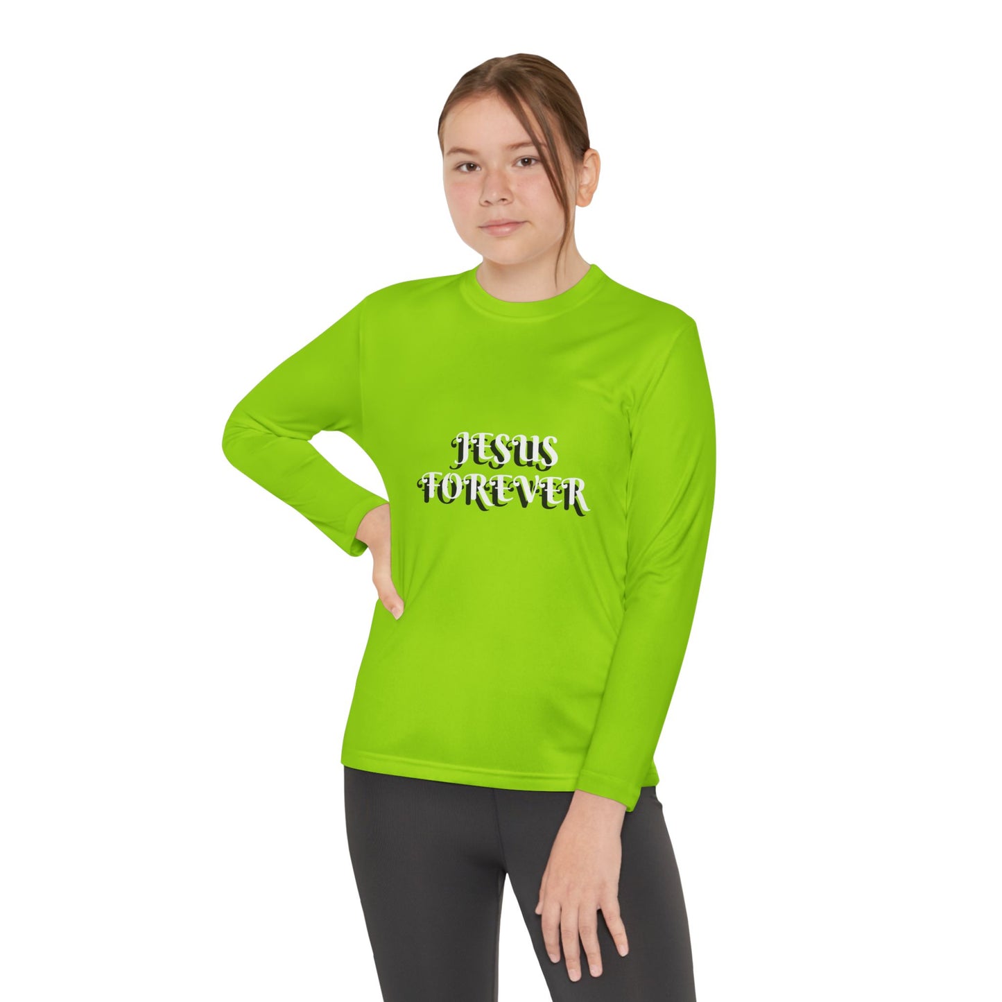 Youth Long Sleeve Tee - Jesus Forever Christian Shirt
