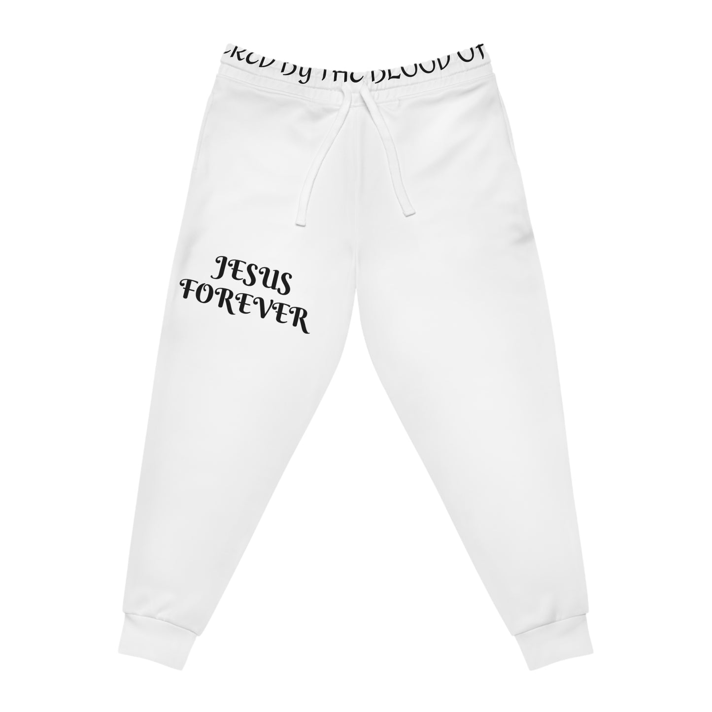 Athletic Joggers (AOP) JESUS FOREVER/ COVERED BY THE BLOOD OF JESUS.