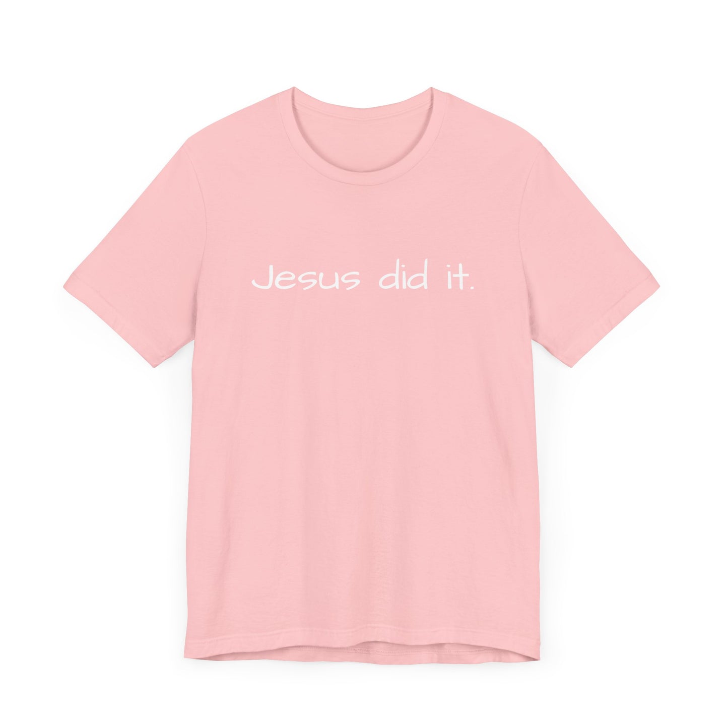 Unisex Jersey Short Sleeve Tee, Religious gift, Christian gift, Jesus did, Faith, love, Jesus saved me. Easter, His and Hers.