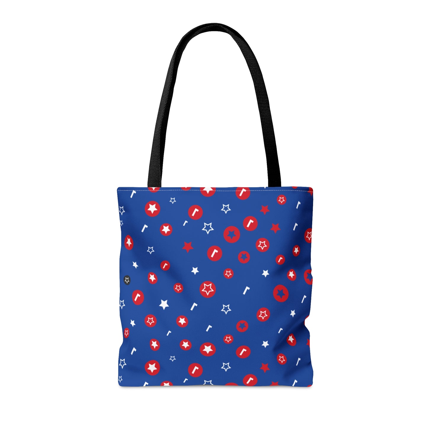 Tote Bag (AOP) Blue print with Joyful