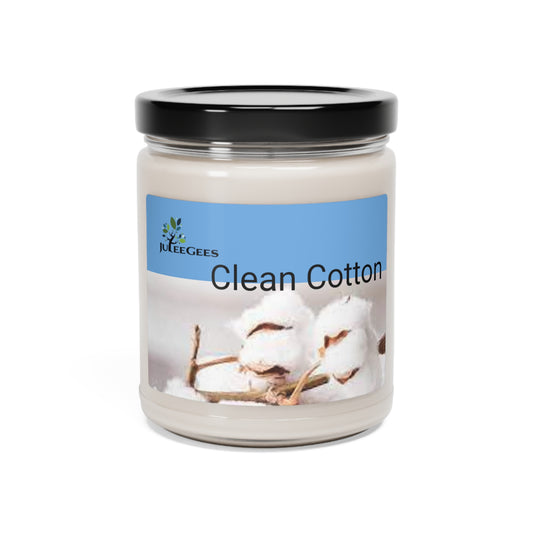 Scented Soy Candle, Clean cotton 9oz