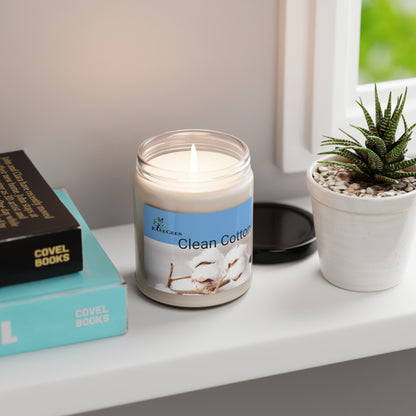 Scented Soy Candle, Clean cotton 9oz