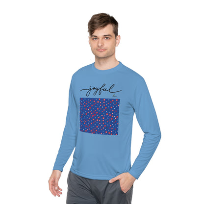 Unisex Lightweight Long Sleeve Tee Blue print