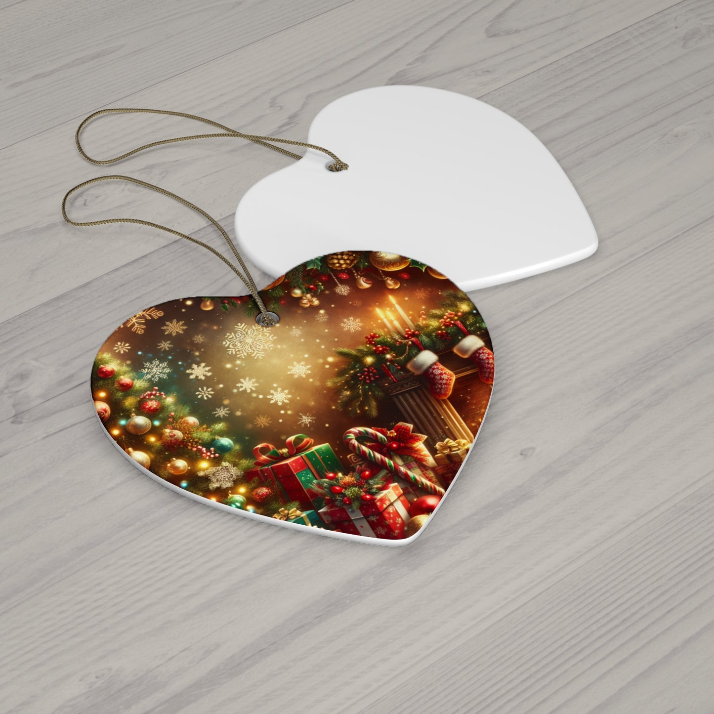 Ceramic Ornament, 3 Shapes Christmas background