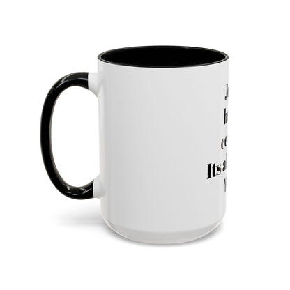 Accent Coffee Mug, 11oz. Religion /faith/Jesus be my Center/Peace yellow cross