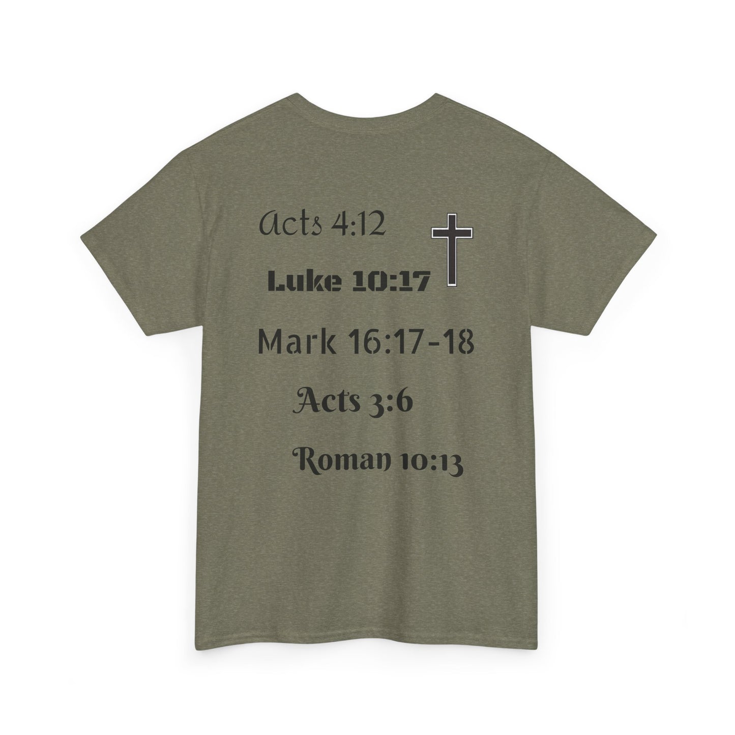 Unisex Heavy Cotton Tee. Jesus His name changes everything.  Scripture