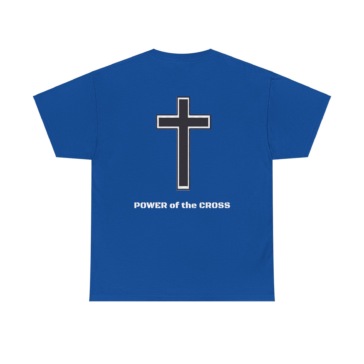 Unisex Heavy Cotton Tee. The one way to peace IS through the power of the cross.. White letters.