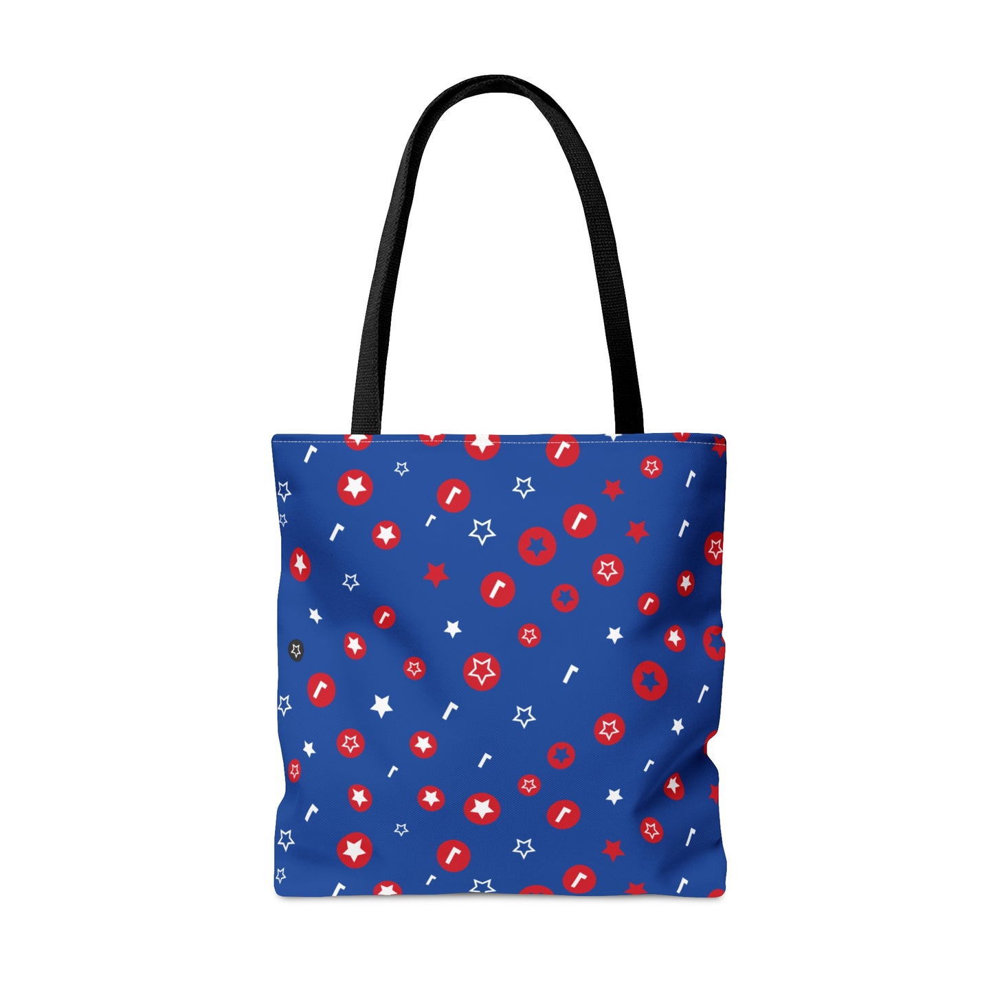 Tote Bag (AOP) Blue print with Joyful