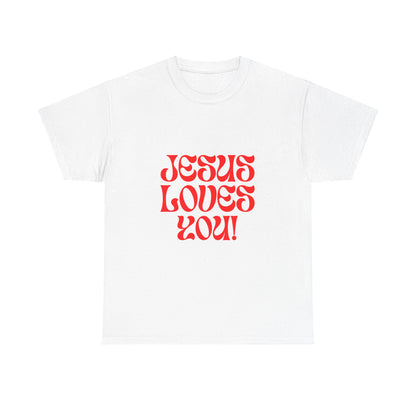 Unisex Heavy Cotton Tee. the one way to peace is through the power of the cross with words in  Black letters