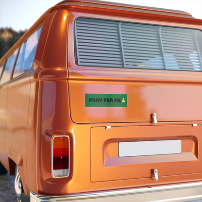 Bumper Stickers with Pray for me green background