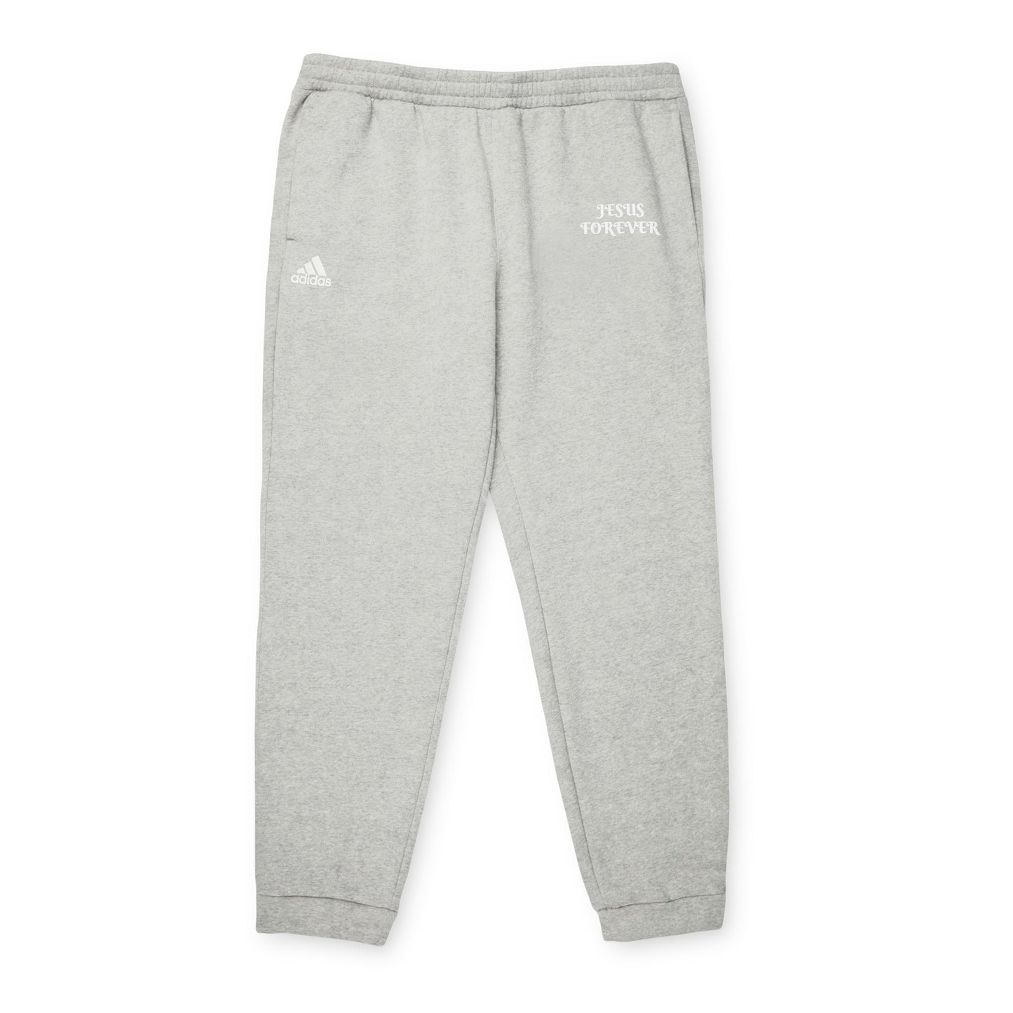 adidas Unisex Fleece Joggers WITH JESUS FOREVER