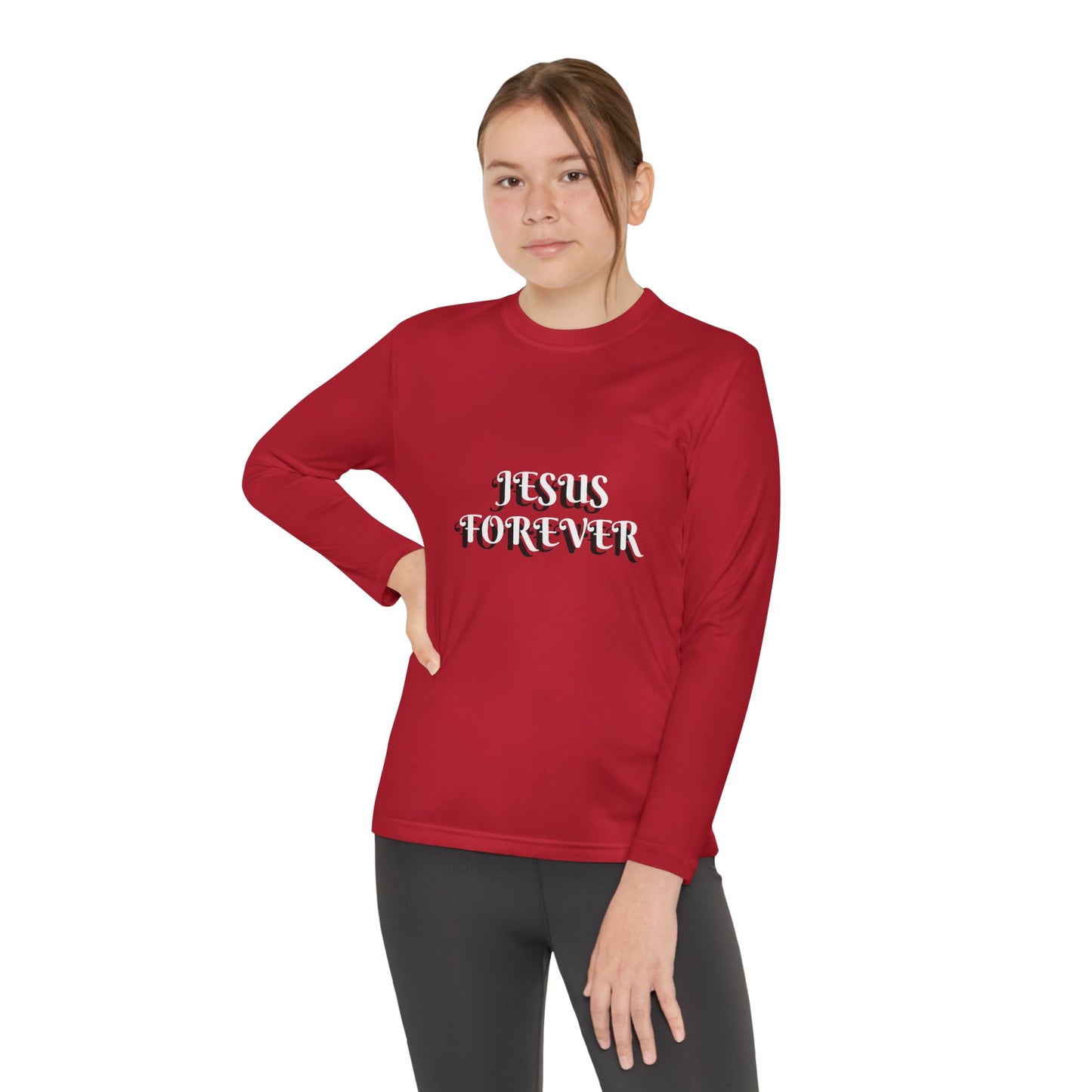 Youth Long Sleeve Tee - Jesus Forever Christian Shirt