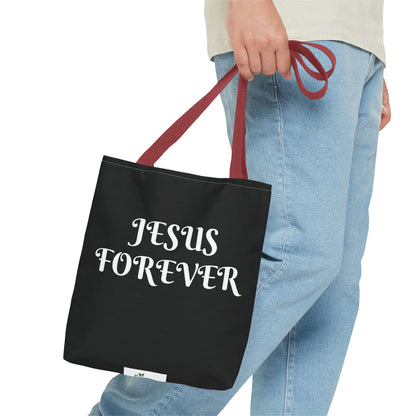 Tote Bag (AOP) with JESUS FOREVER