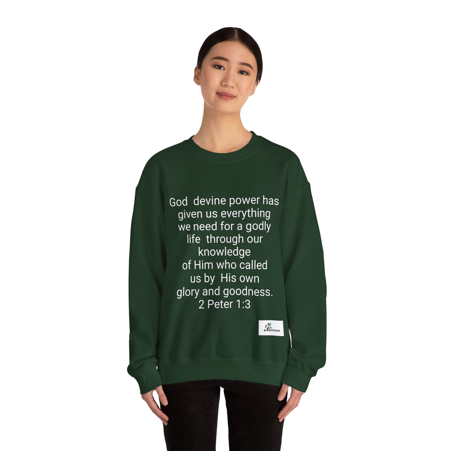 Unisex Heavy Blend™ Crewneck Sweatshirt  Naruto info. Anime with 2 PETER 1:3