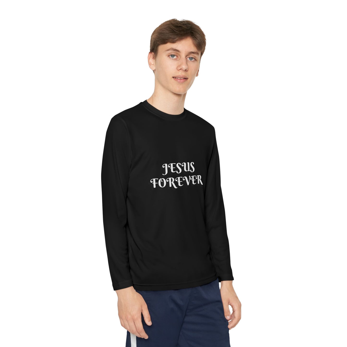 Youth Long Sleeve Tee - Jesus Forever Christian Shirt