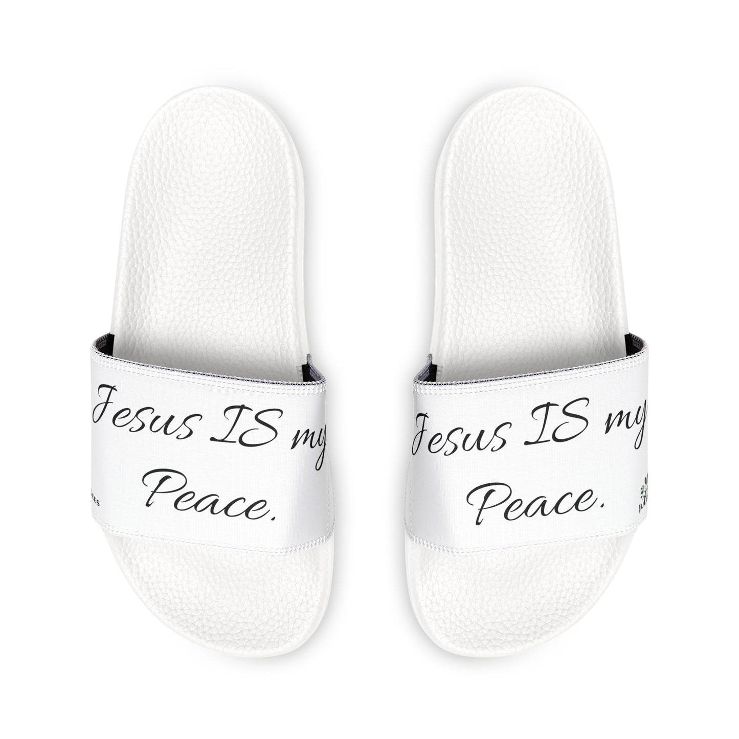 Youth PU Slide Sandals. Jesus is MY peace.