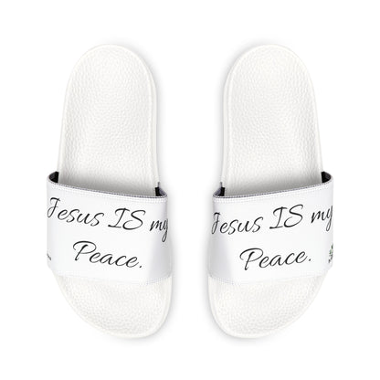 Youth PU Slide Sandals. Jesus is MY peace.