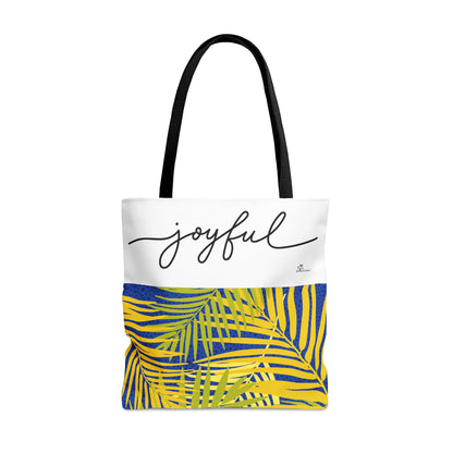 Tote Bag (AOP) Palm leaves print/ joyful