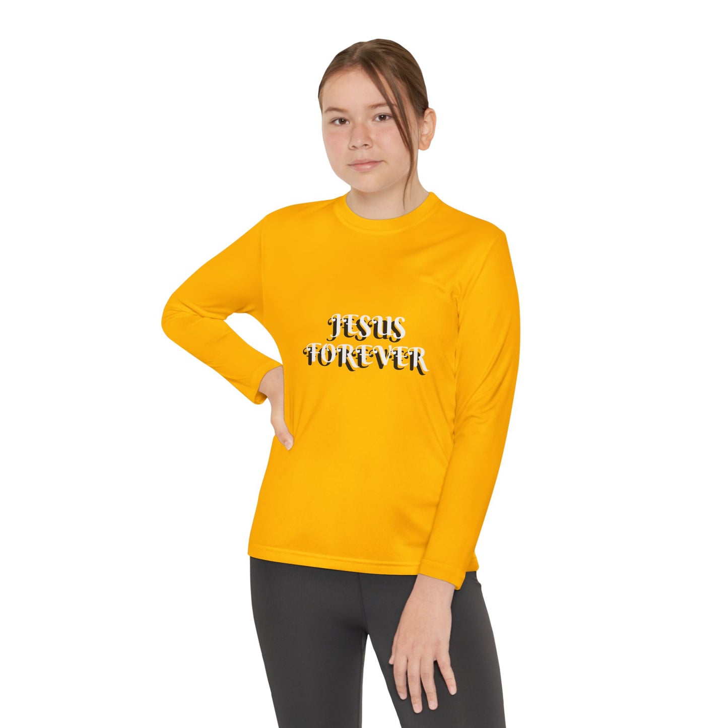 Youth Long Sleeve Tee - Jesus Forever Christian Shirt