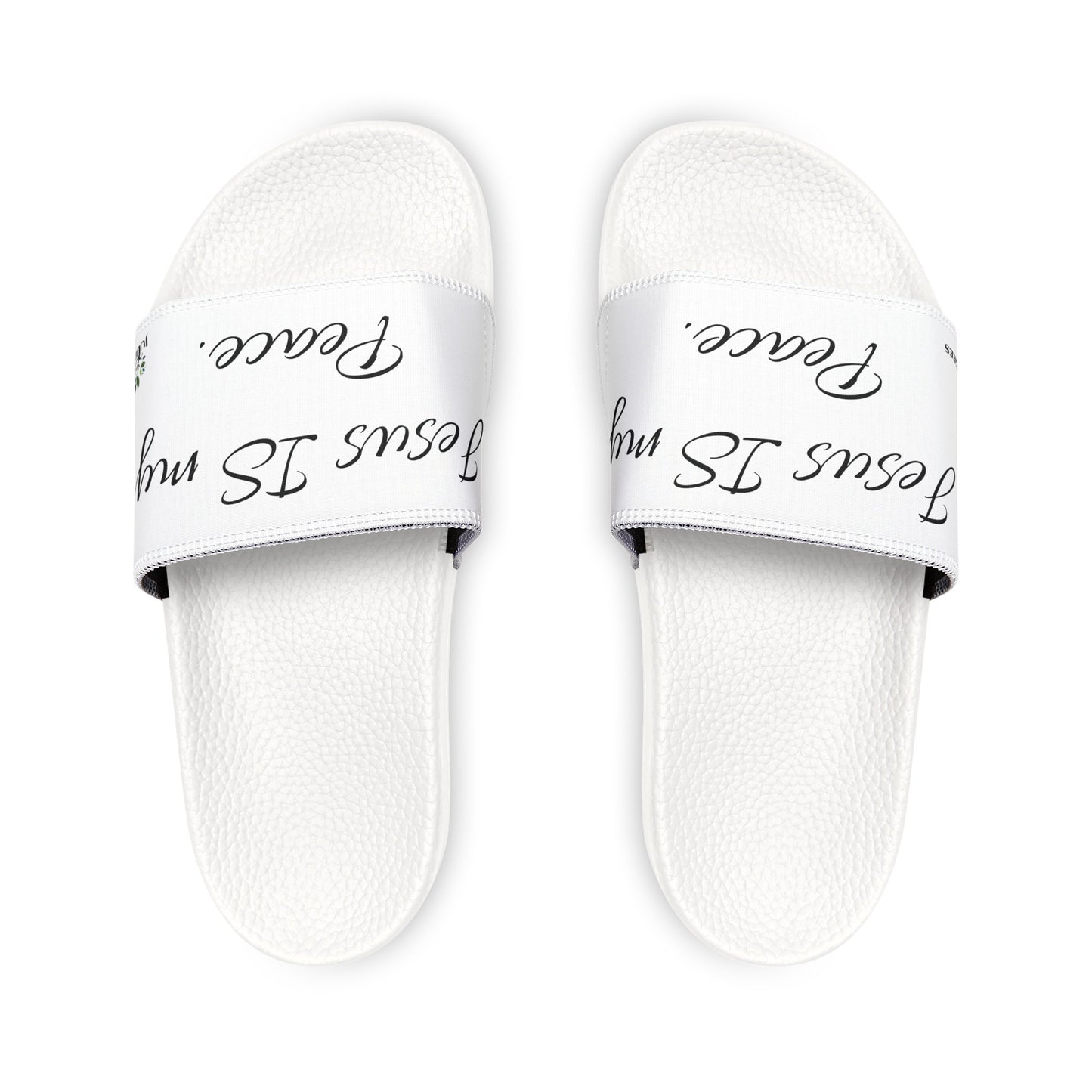 Youth PU Slide Sandals. Jesus is MY peace.