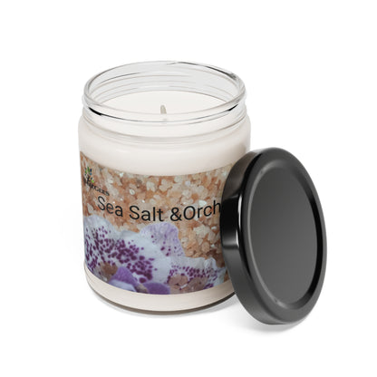 Scented Soy Candle, 9oz Sea salt & orchid