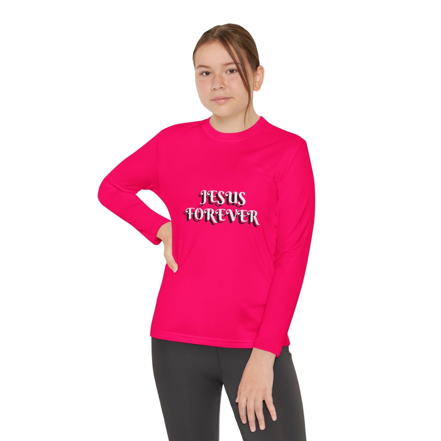 Youth Long Sleeve Tee - Jesus Forever Christian Shirt