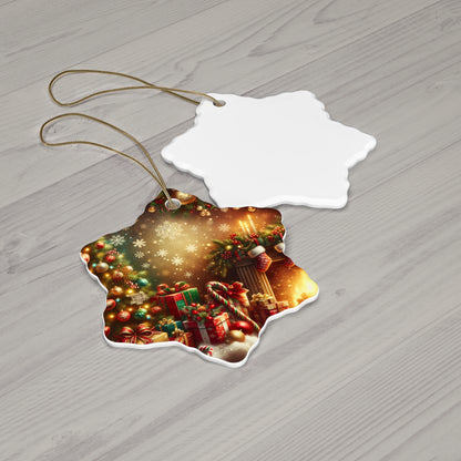 Ceramic Ornament, 3 Shapes Christmas background