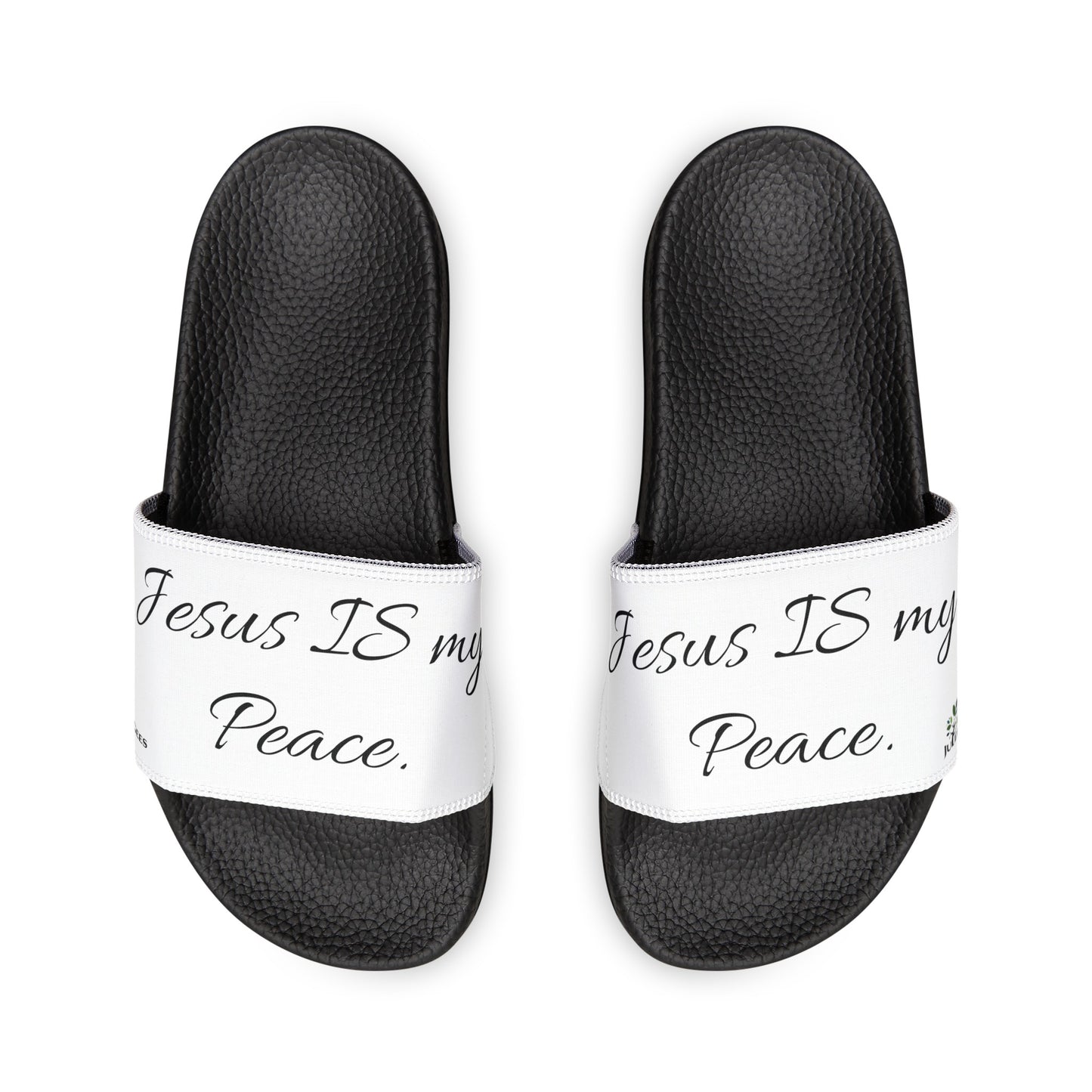 Youth PU Slide Sandals. Jesus is MY peace.