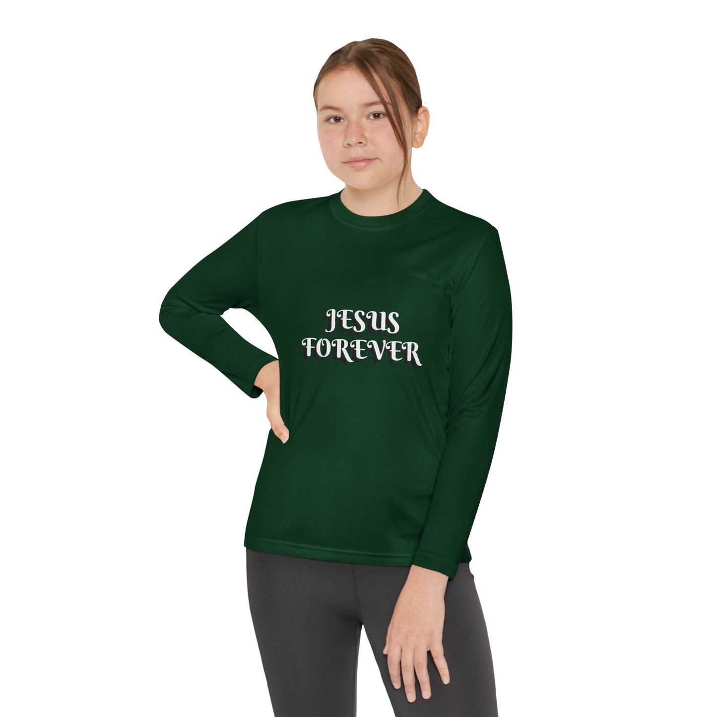 Youth Long Sleeve Tee - Jesus Forever Christian Shirt