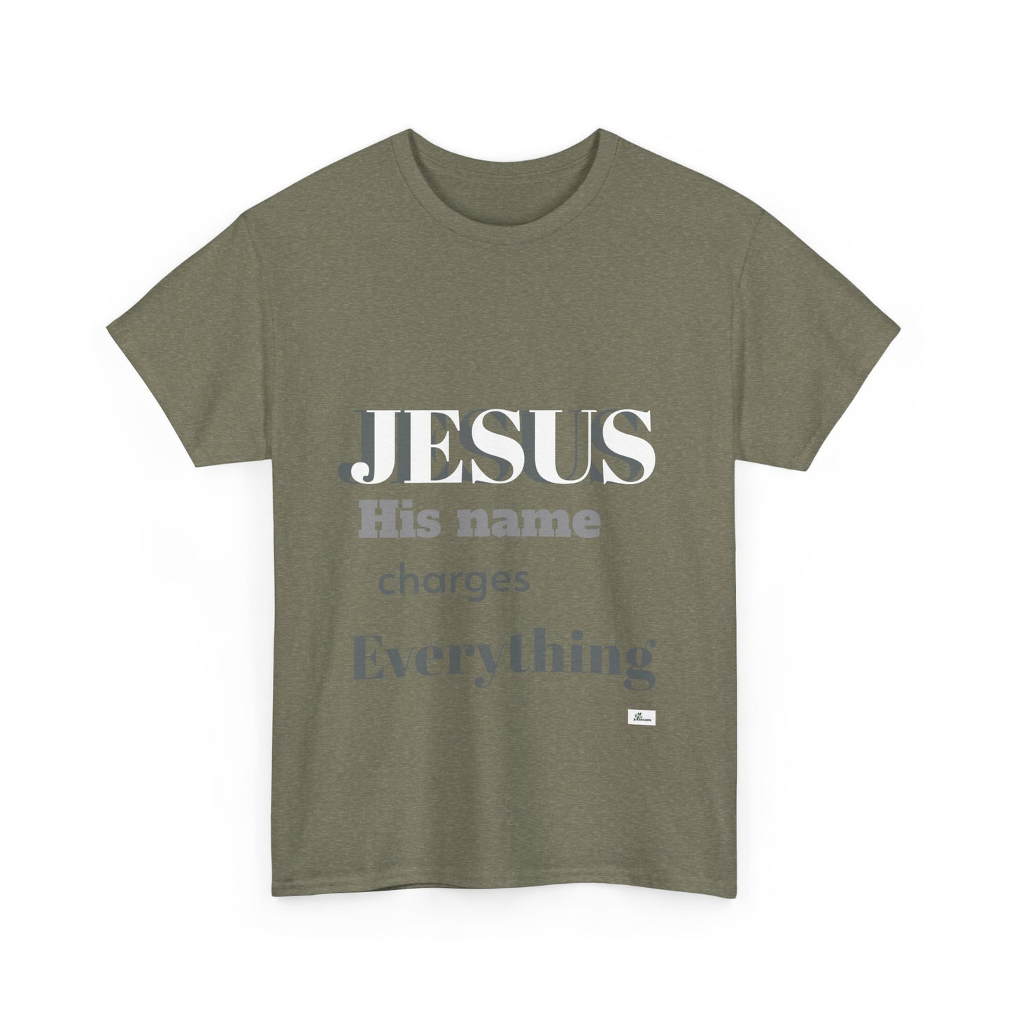 Unisex Heavy Cotton Tee. Jesus His name changes everything.  Scripture