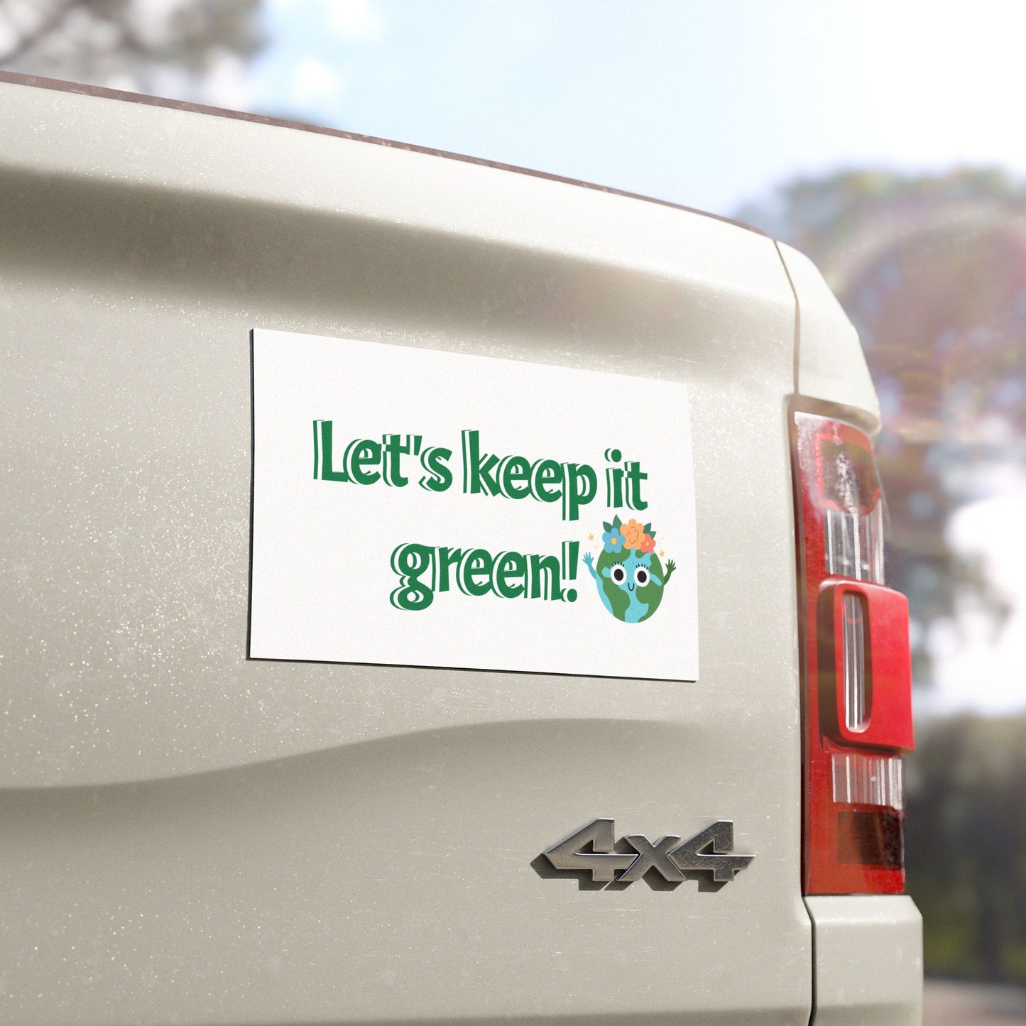 Car Magnets American Flag let's keep it green