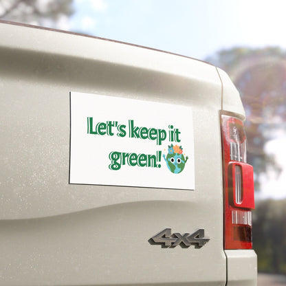 Car Magnets American Flag let's keep it green