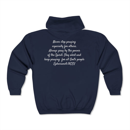 Unisex Heavy Blend™ Full Zip Hooded Sweatshirt         The whole armor of God Ephesians 6:11-18