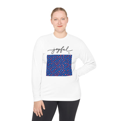 Unisex Lightweight Long Sleeve Tee Blue print