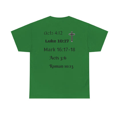 Unisex Heavy Cotton Tee. Jesus His name changes everything.  Scripture